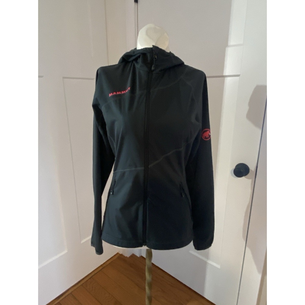 Mammut Women's Dark Gray Lemah Hoody Midweight Softshell Jacket Sz XS